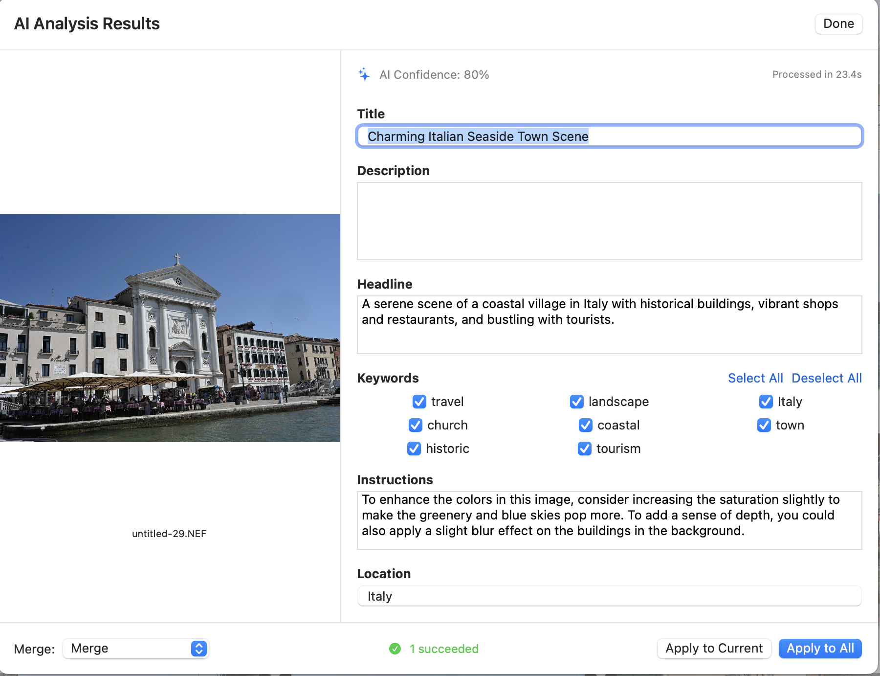 Auto-Tagging Interface